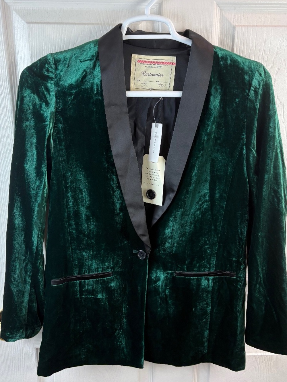 Cartonnier Velvet Green Blazer